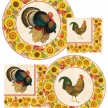 Title: Sunflower Thanksgiving Plate SetArtist: Studio Voltaire Medium:&nbsp;Mixed MediaImage Number: HL 1015 SV